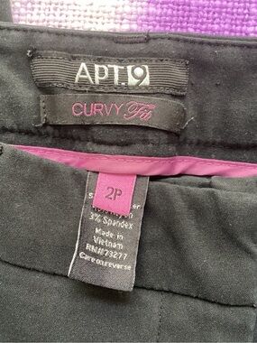 Apt. 9 Black Curvy Fit Black Pants
